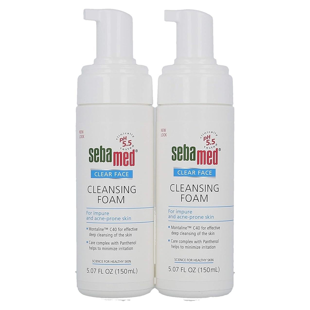 Espuma Limpiadora Facial Sebamed 2x425g Piel Grasa Acné