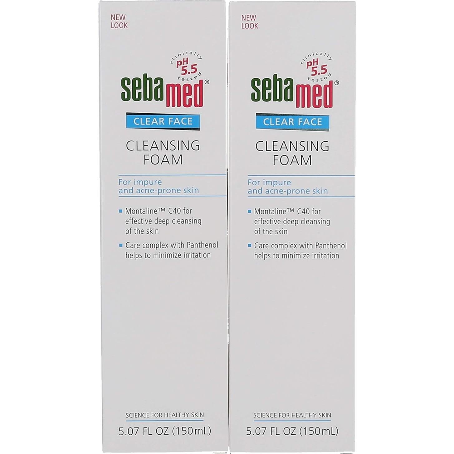 Espuma Limpiadora Facial Sebamed 2x425g Piel Grasa Acné