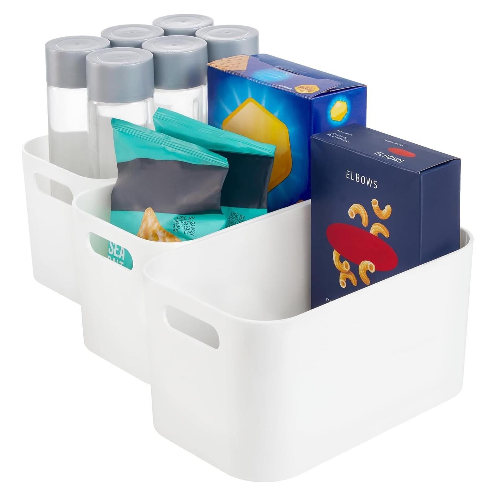 Set de 3 Contenedores de Plástico STORi Blancos 24.4x14.6 cm