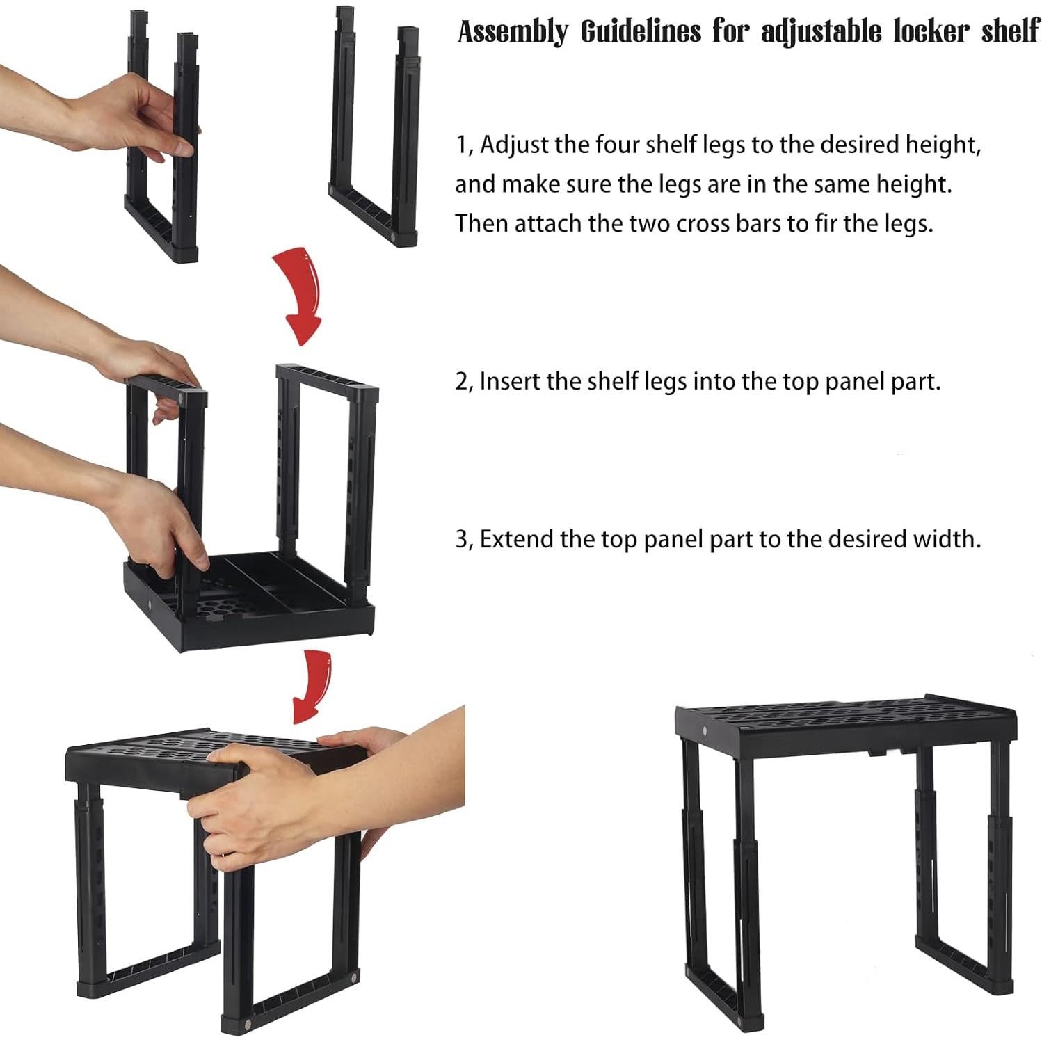 Estante Ajustable para Casillero Svartur Negro 24.1x20.1 cm