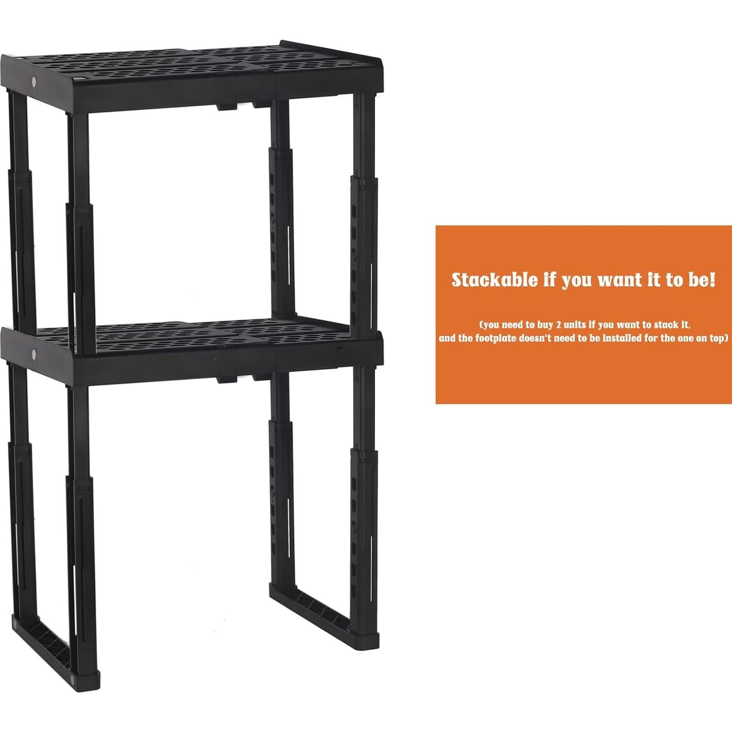 Estante Ajustable para Casillero Svartur Negro 24.1x20.1 cm