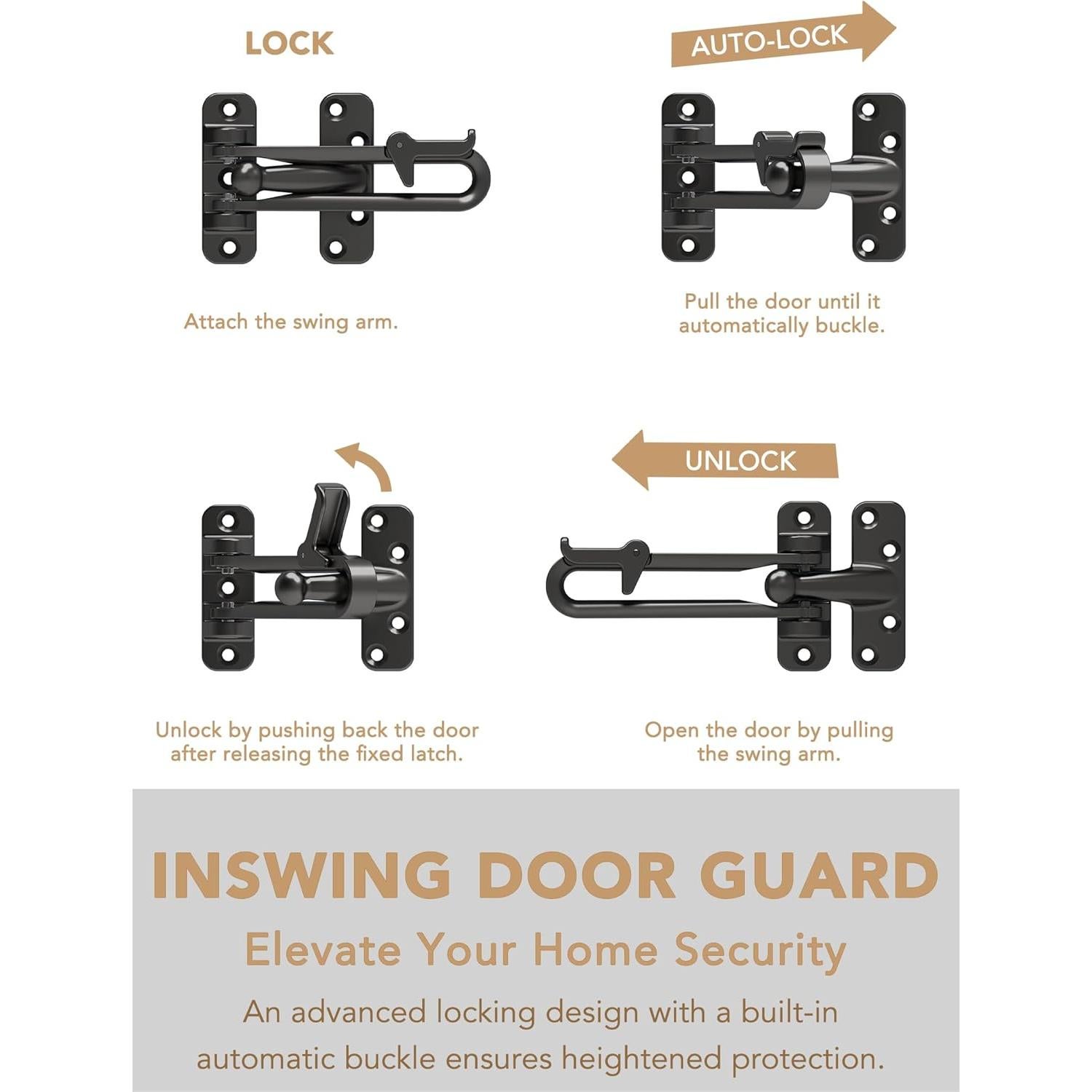 Candado de Barra Oscilante GREATIM GT-SD002-BK Negro