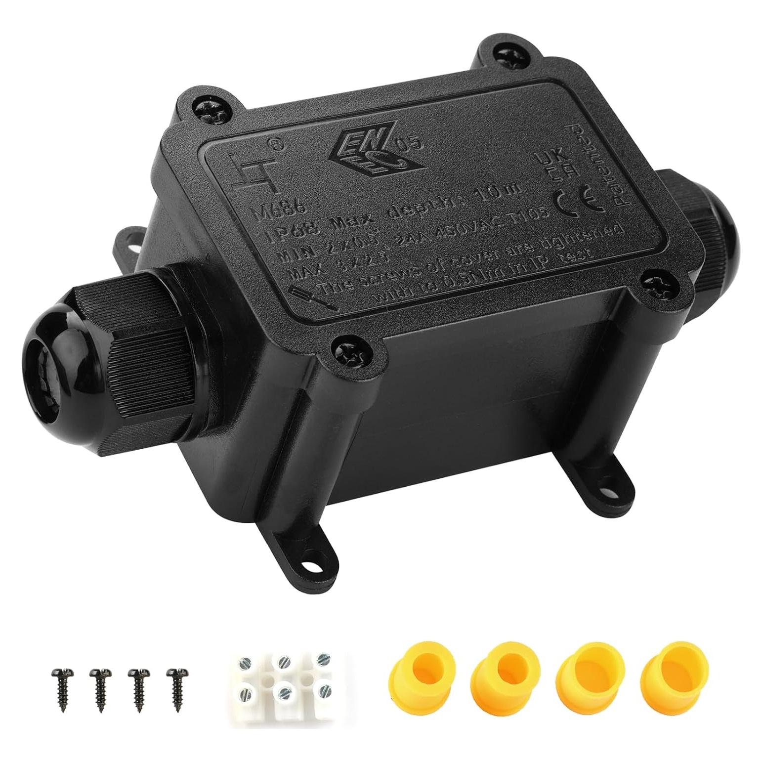 Caja de Conexiones Impermeable IP68 Tynoscco 2 Vías M20 4-12mm