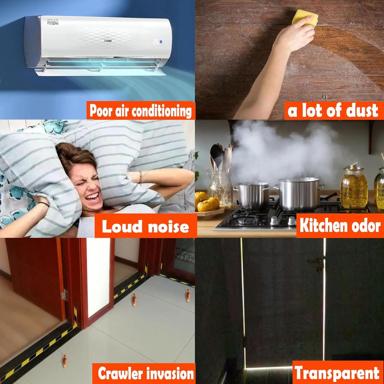 Tapón de Draft YIZHONG para Puertas 99 cm Negro - Barrera Insectos