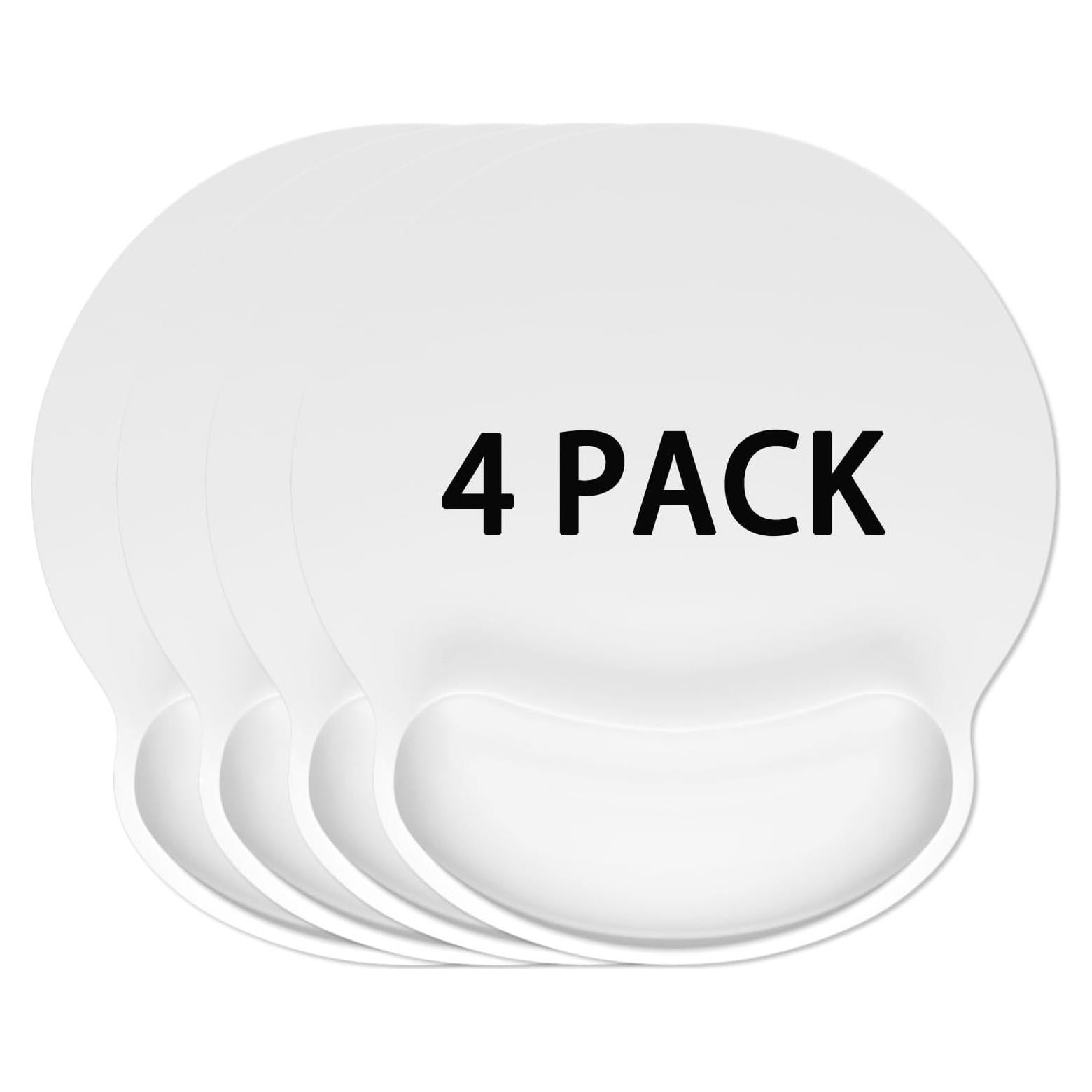 Alfombrilla de Ratón Ergonómica ITNRSIIET - Paquete de 4, Blanca