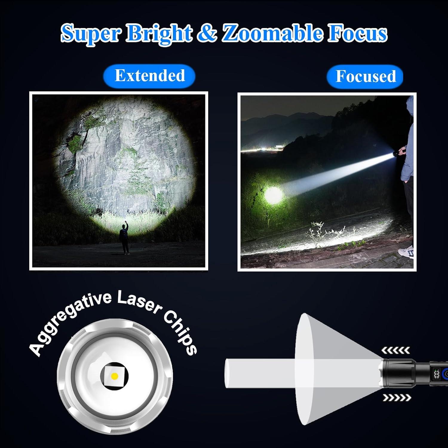 Linterna Táctica Recargable Sogidon LED 5 Modos USB C IP76