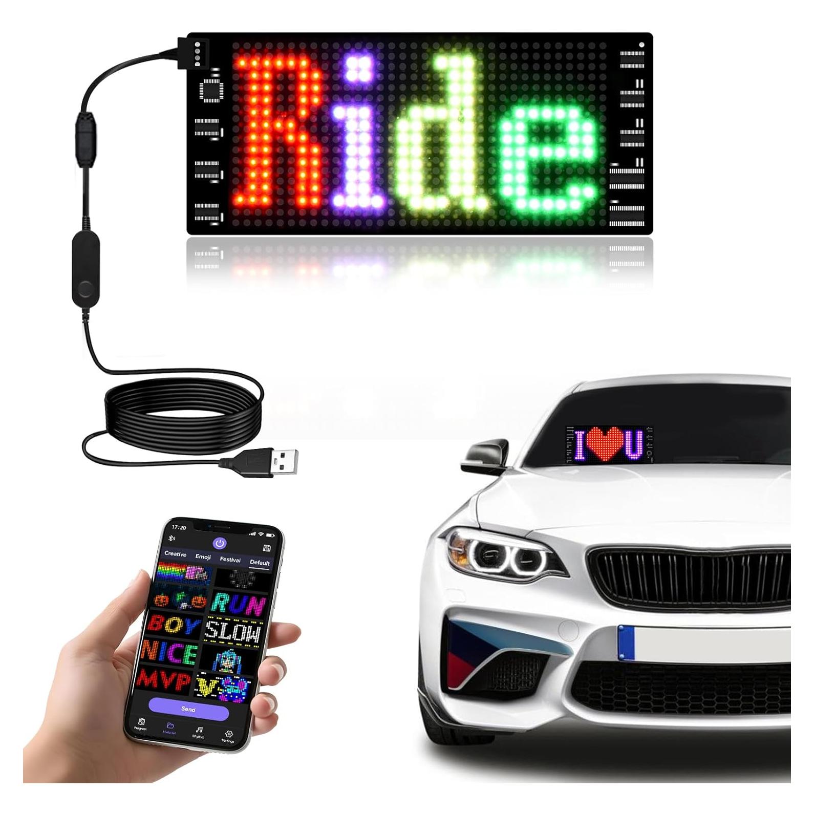 Señal LED Programable Sasecgo 17.78x7.62cm Bluetooth Personalizable