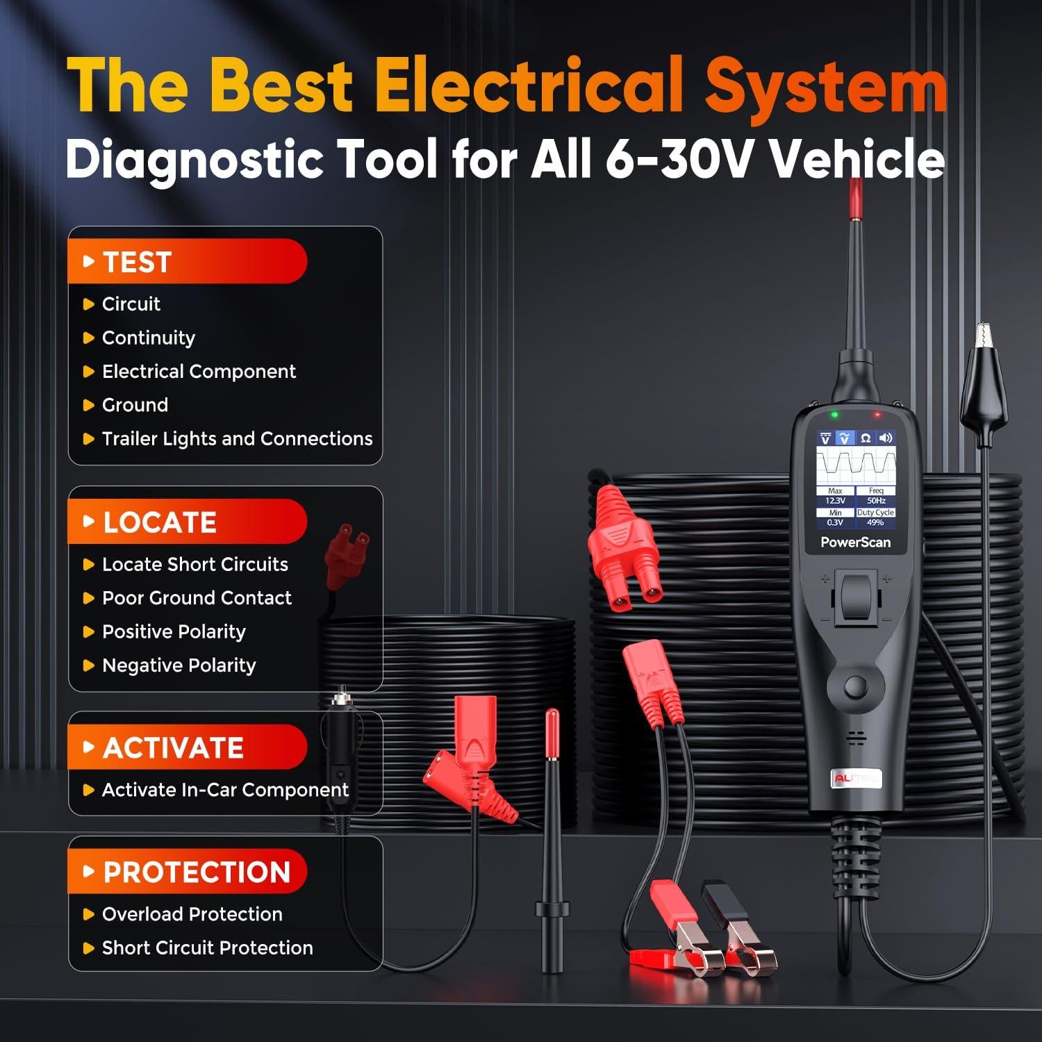 Kit de Probes de Circuito Autel PowerScan PS100 12m