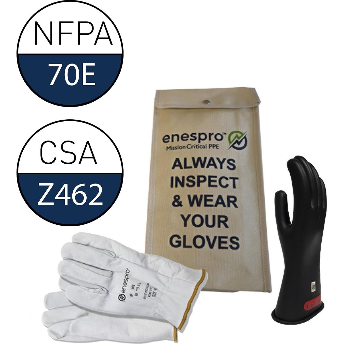 Kit de Guantes de Aislamiento Clase 0 Enespro - 1000V CA