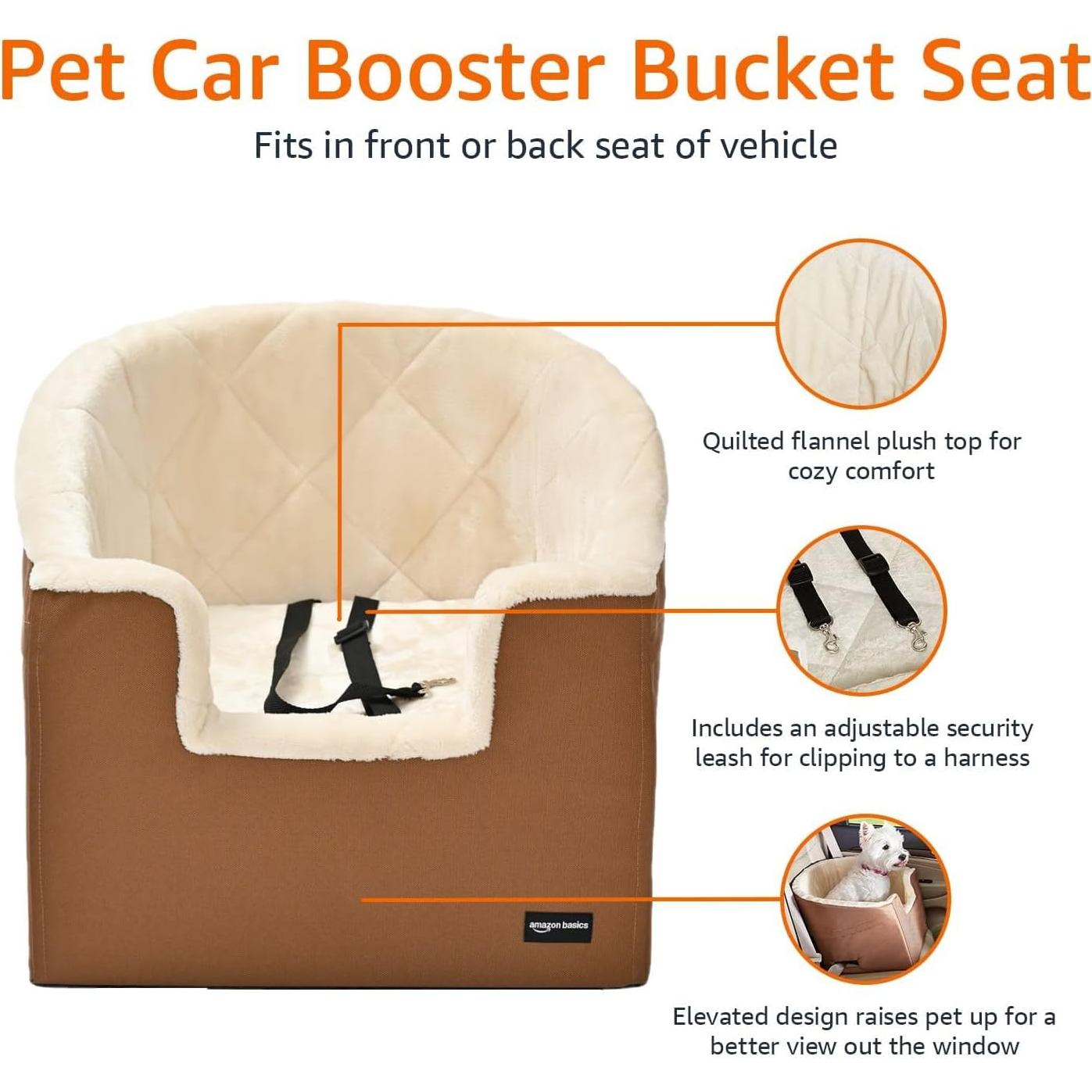 Asiento Elevador para Mascotas Amazon Basics Beige 45.72x45.72cm