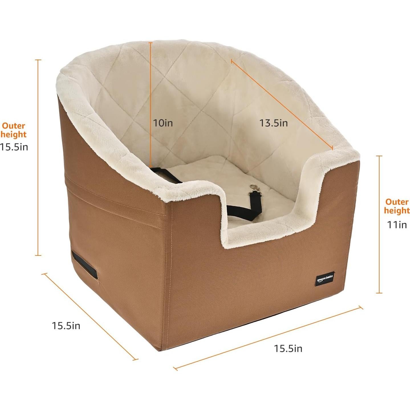 Asiento Elevador para Mascotas Amazon Basics Beige 45.72x45.72cm