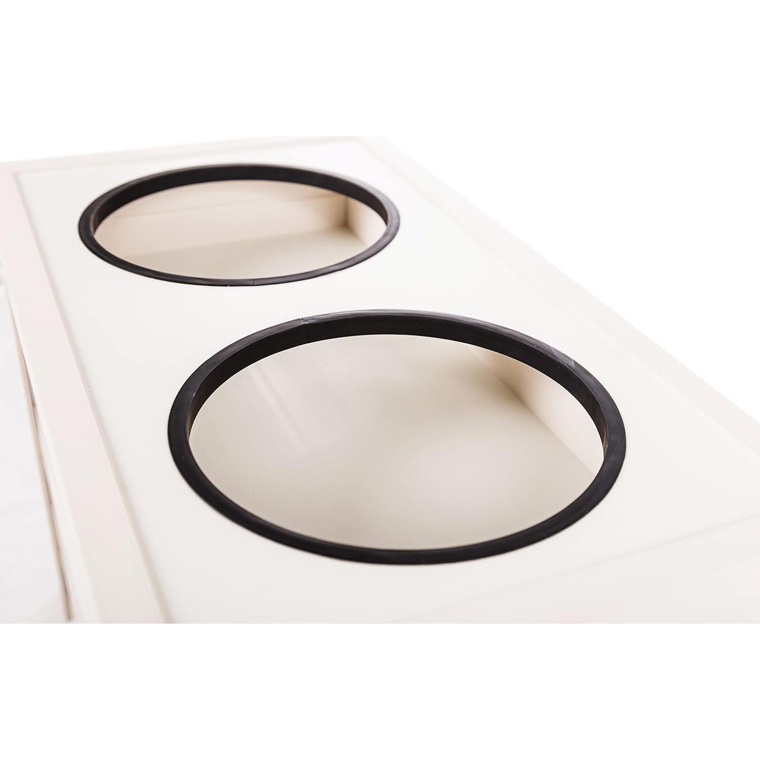 Comedero Elevado New Age Pet ECOFLEX con 2 Cuencos de Acero Inoxidable