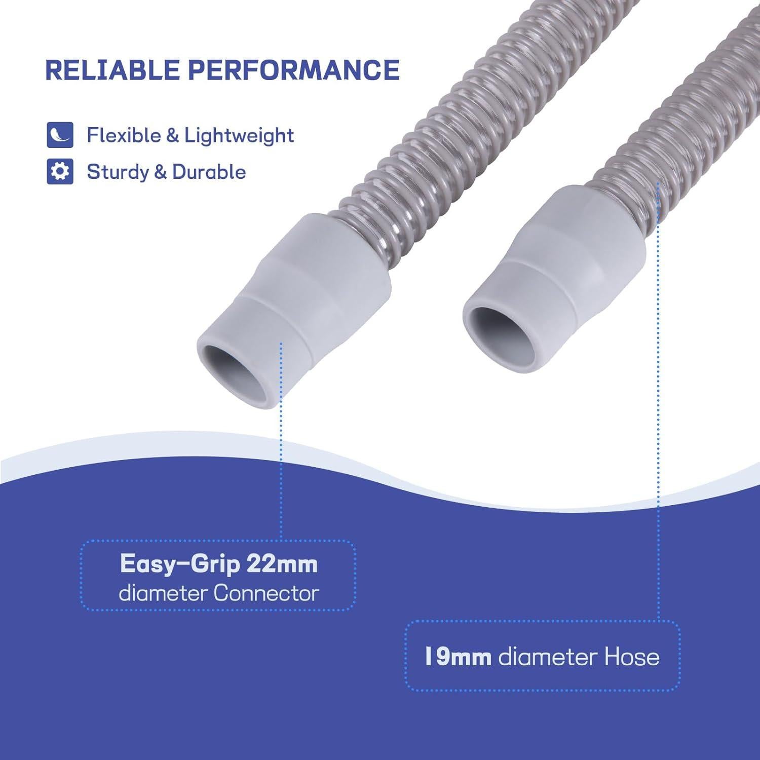 Tubo CPAP OMOTIYA Universal 1.83m 19mm Conectores 22mm