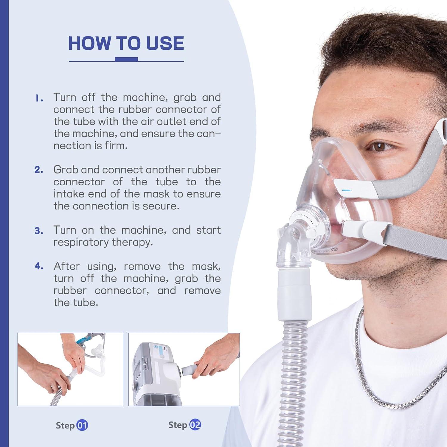 Tubo CPAP OMOTIYA Universal 1.83m 19mm Conectores 22mm