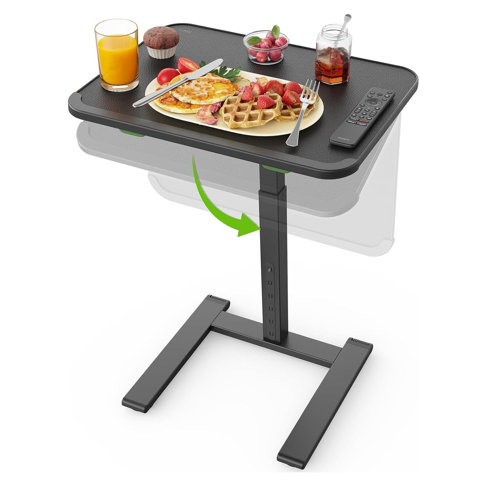 Mesa de bandeja de TV móvil SAIJI F1, ajustable 55-75 cm