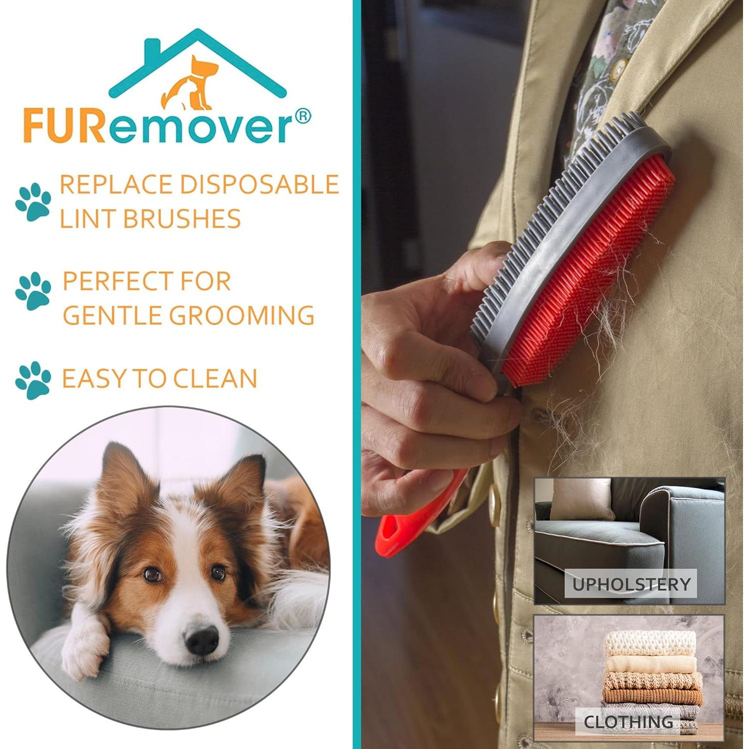 Cepillo de goma FURemover Duo para pelo de mascotas