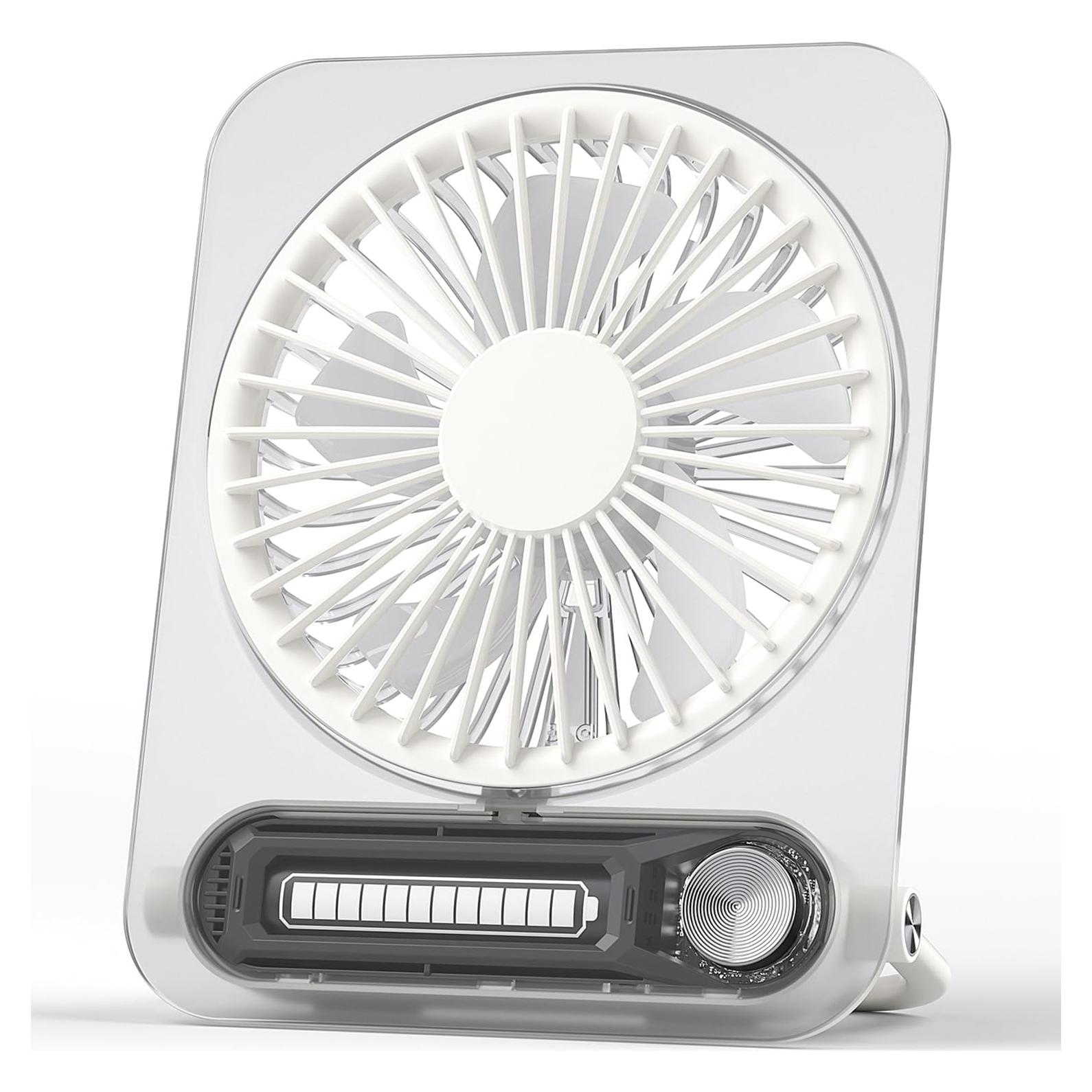 Ventilador de Escritorio KinYiLO Blanco Plegable 3 Velocidades