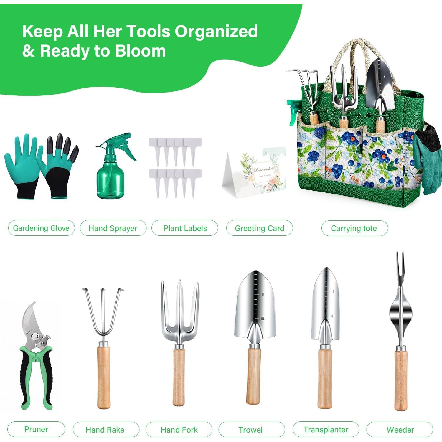 Juego de Herramientas de Jardinería BritTote 11 Piezas Ergonómico