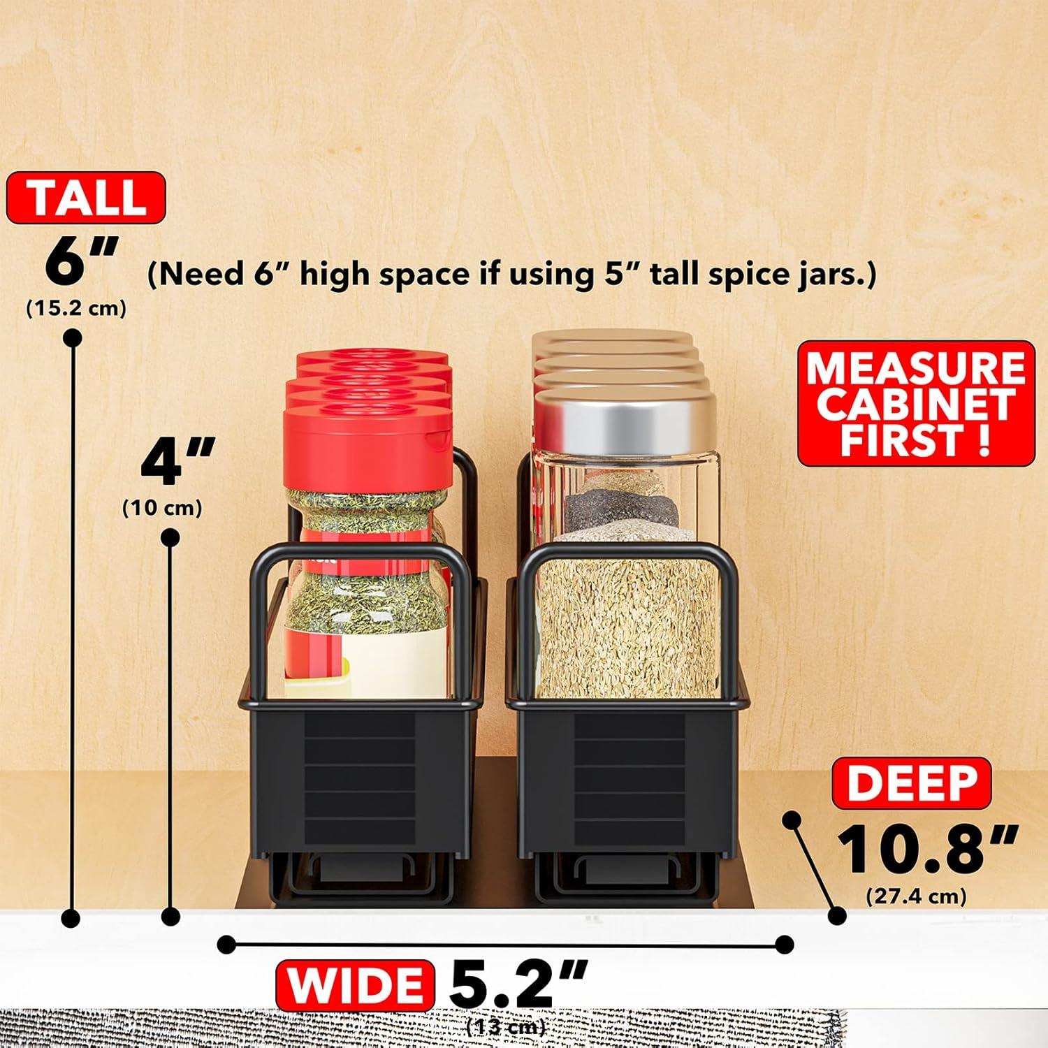 Organizador de Especias SpaceAid Extraíble para Gabinete 2 Cajones