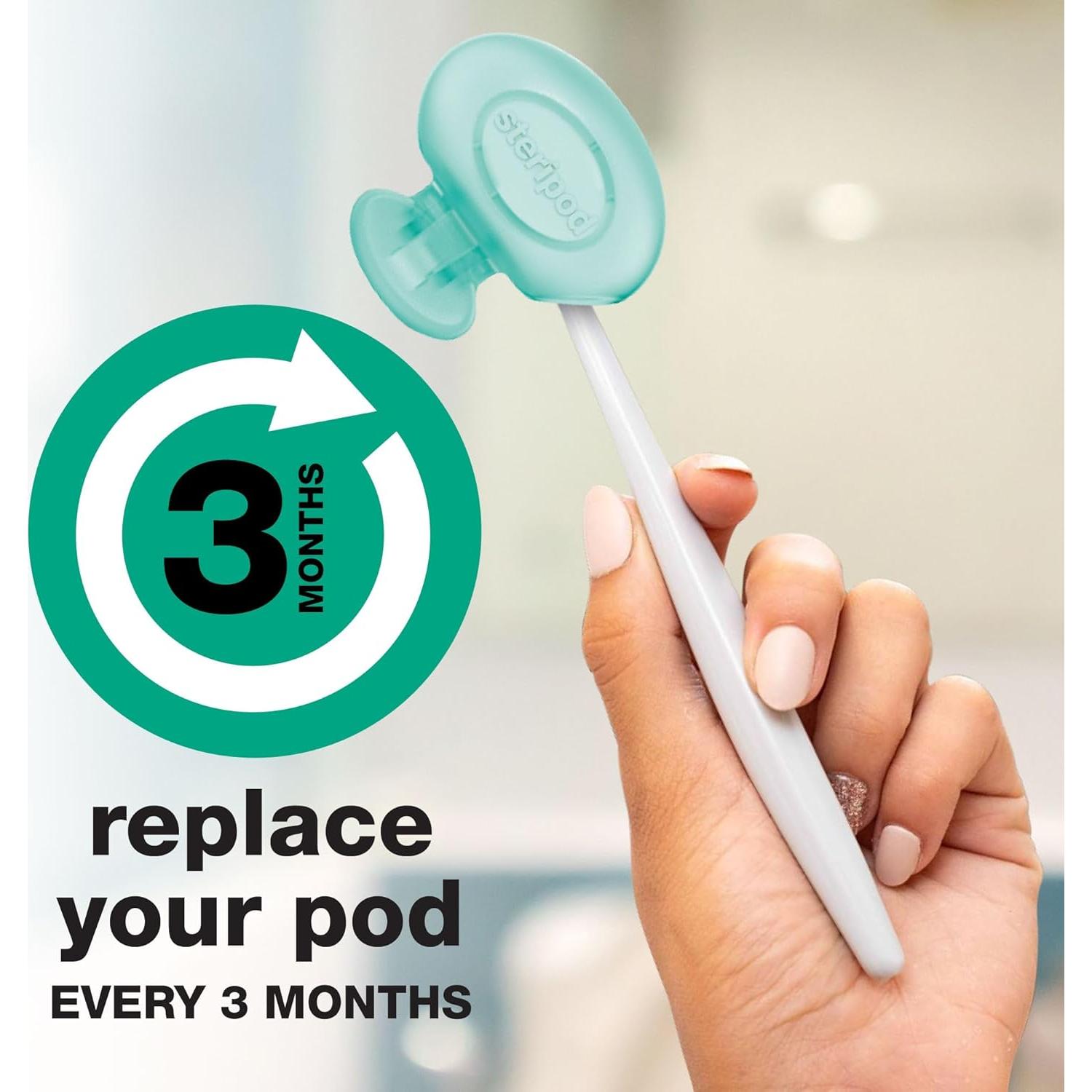 Protector de Cepillo de Dientes Steripod con Menta - Paquete de 2