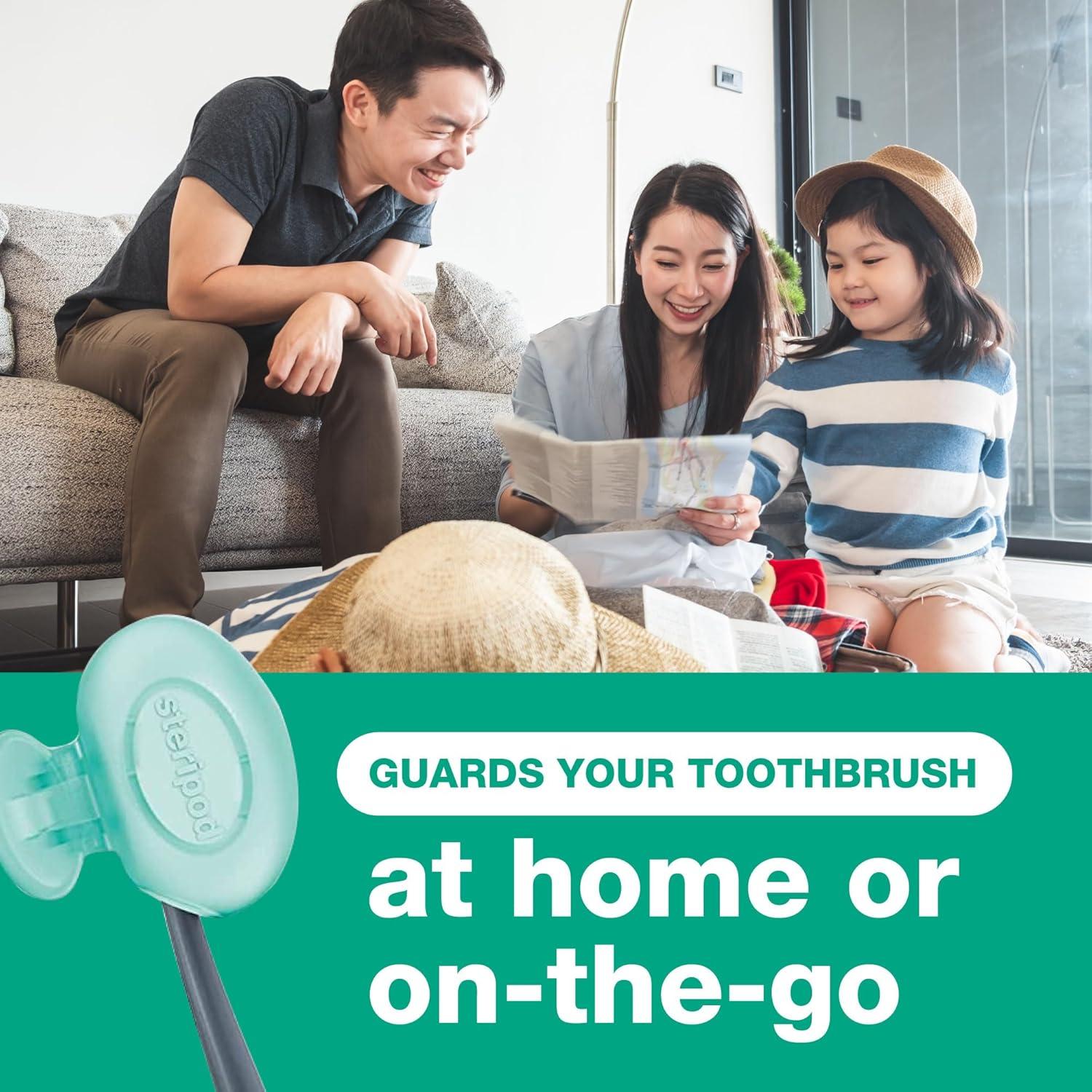 Protector de Cepillo de Dientes Steripod con Menta - Paquete de 2