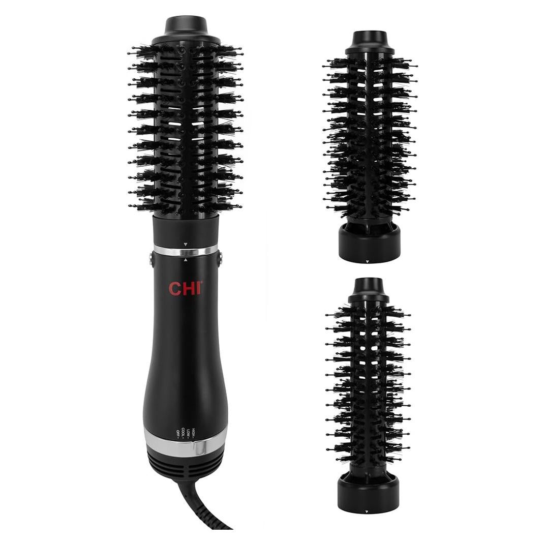 Cepillo Secador de Pelo CHI 3-en-1 con 3 Cabezas Intercambiables
