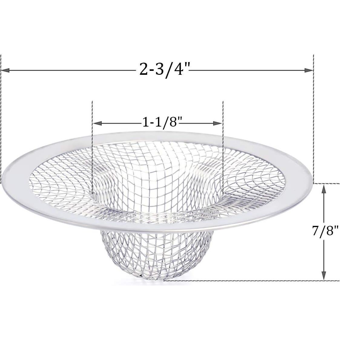 Juego de 50 Filtros de Desagüe Kingrol Acero Inoxidable 7 cm