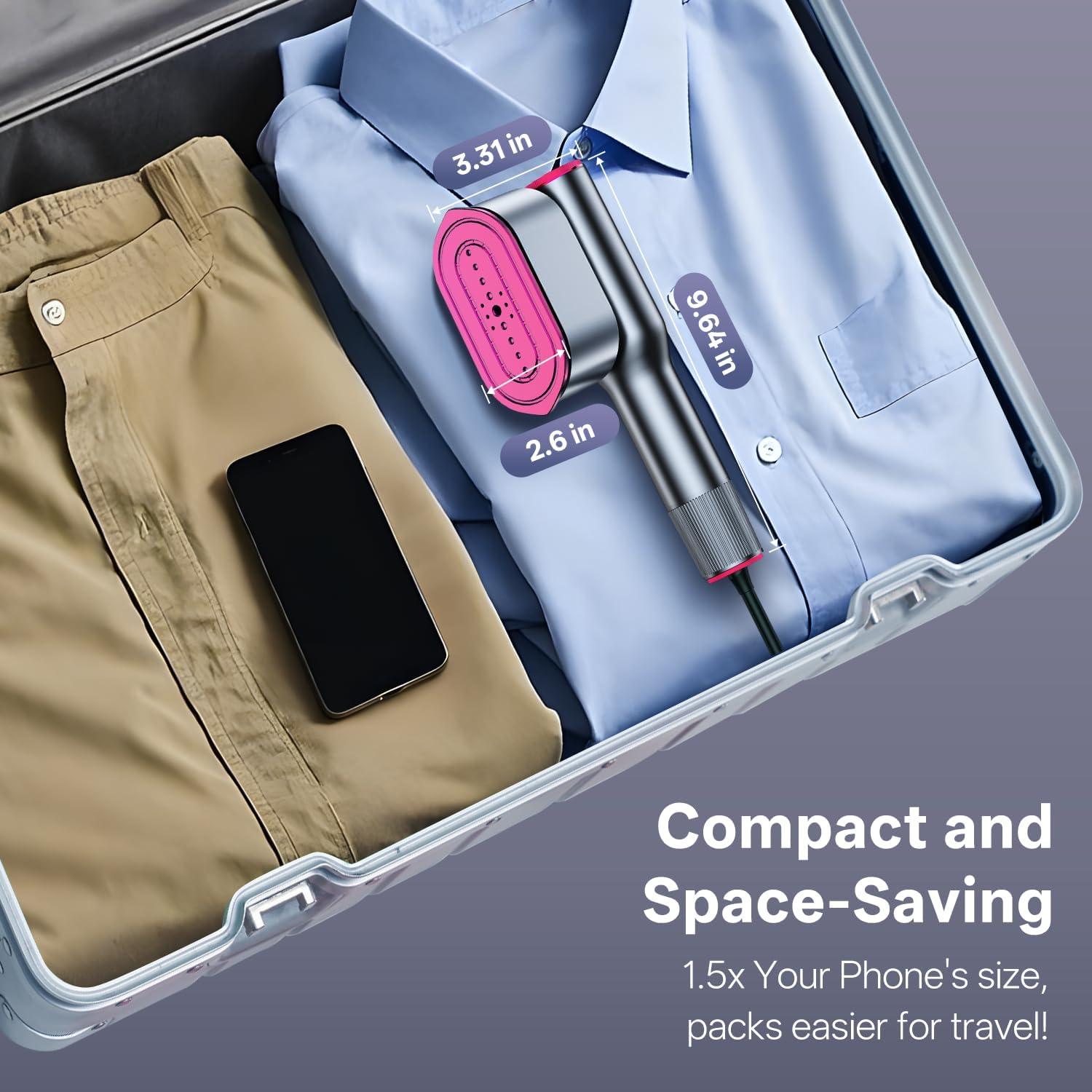 Vaporera de Viaje LOMZKDU 2 en 1, 1200W, 10s Calentamiento