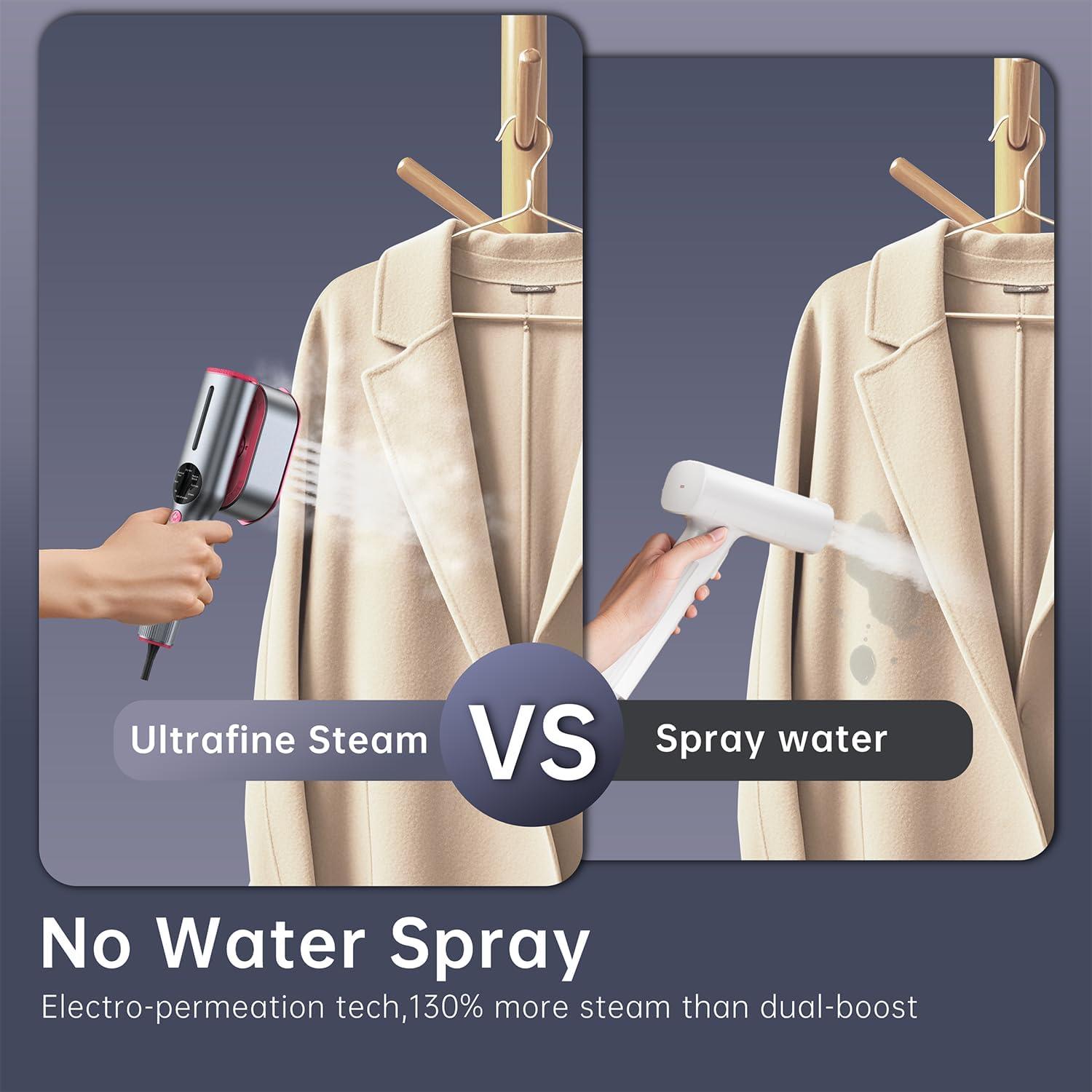 Vaporera de Viaje LOMZKDU 2 en 1, 1200W, 10s Calentamiento