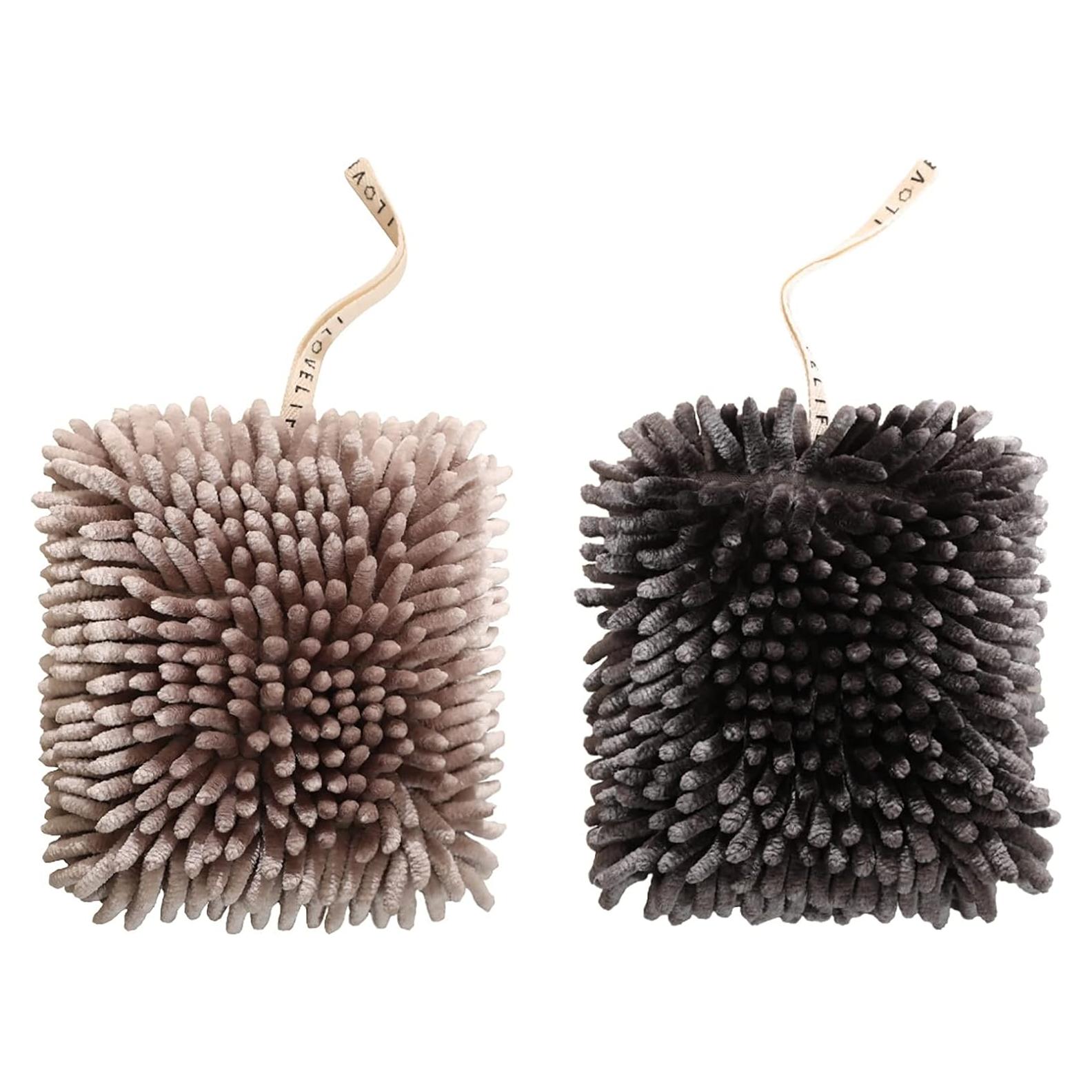 Paquete de 2 toallas de mano de chenilla Midremer absorbentes