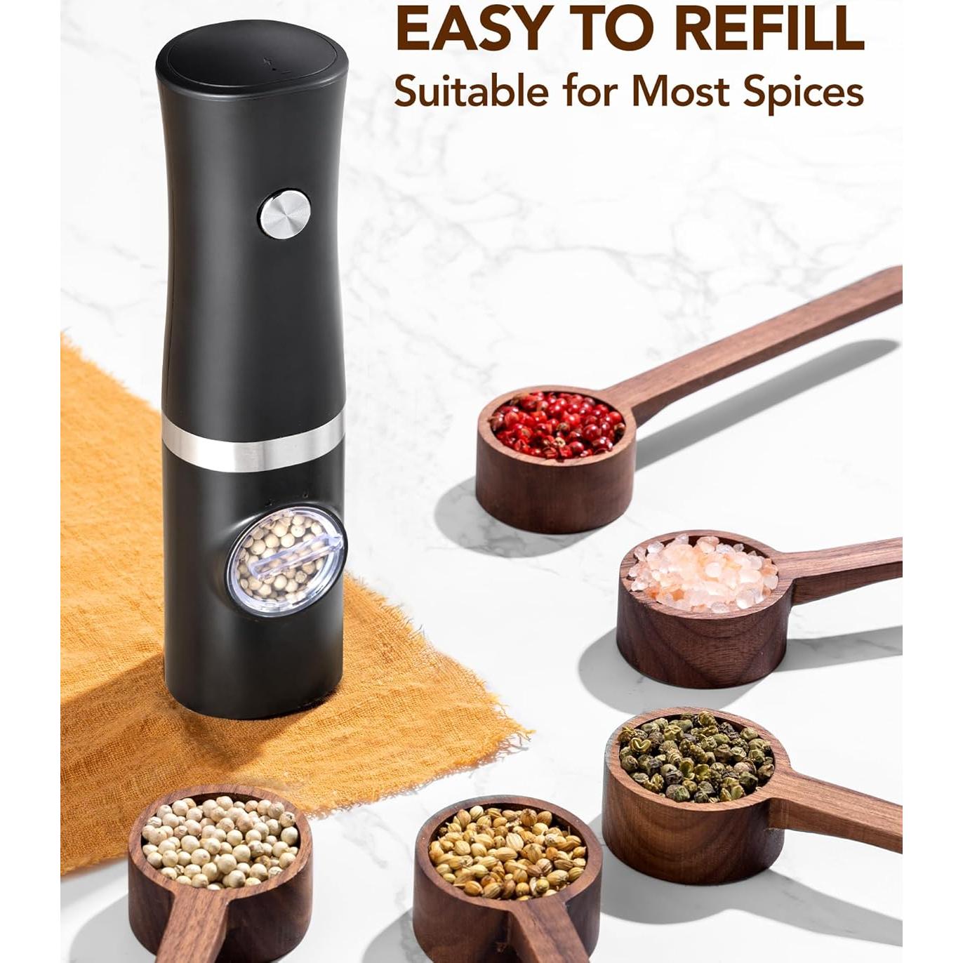 Juego de Molinillos Eléctricos de Sal y Pimienta Sangcon 2 Piezas