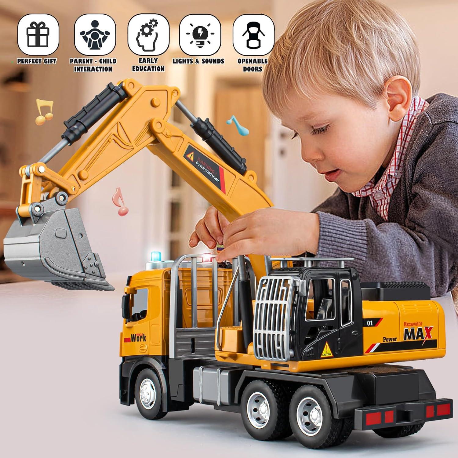 Excavadora Juguete TAKGUD 25.9cm con Luces y Sonidos