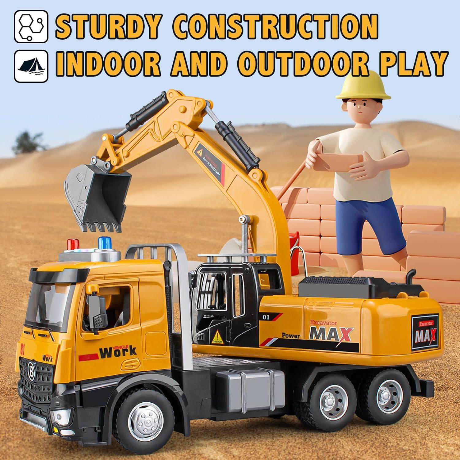 Excavadora Juguete TAKGUD 25.9cm con Luces y Sonidos