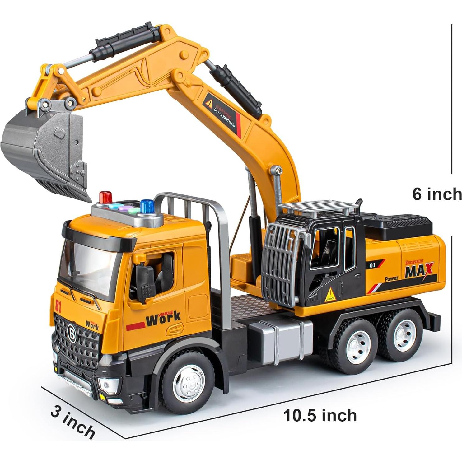 Excavadora Juguete TAKGUD 25.9cm con Luces y Sonidos