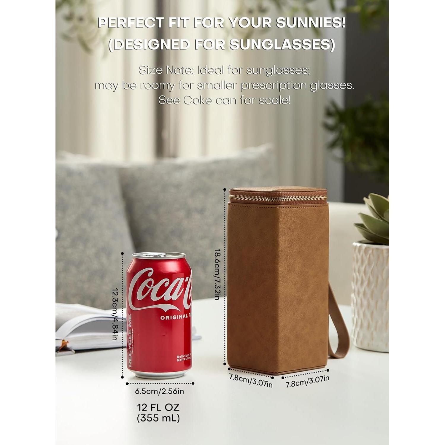 Organizador Plegable de Gafas Cloudever 2 Slots Marrón