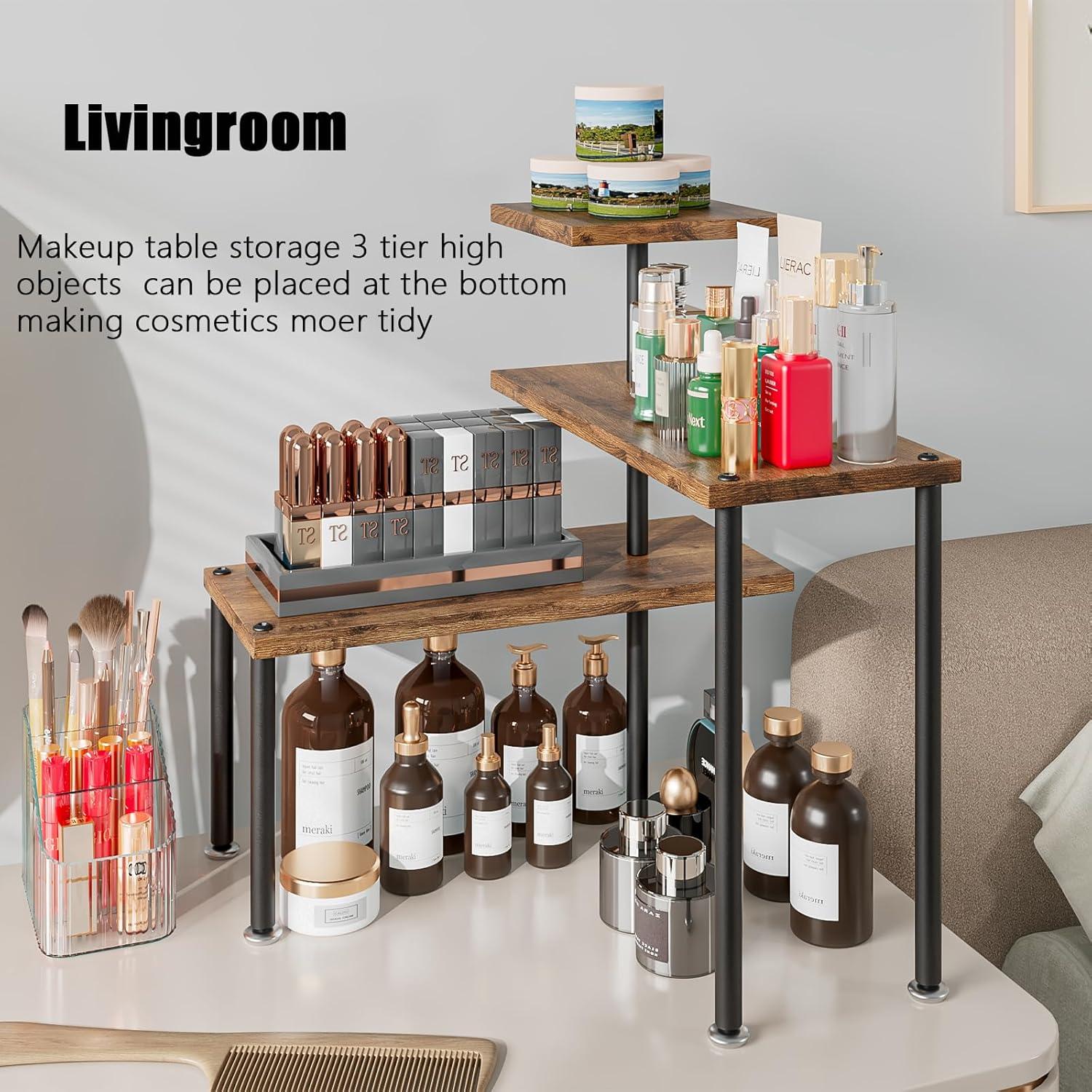 Estante de Cocina en Esquina Dazioter 3 Niveles Ajustable Negro