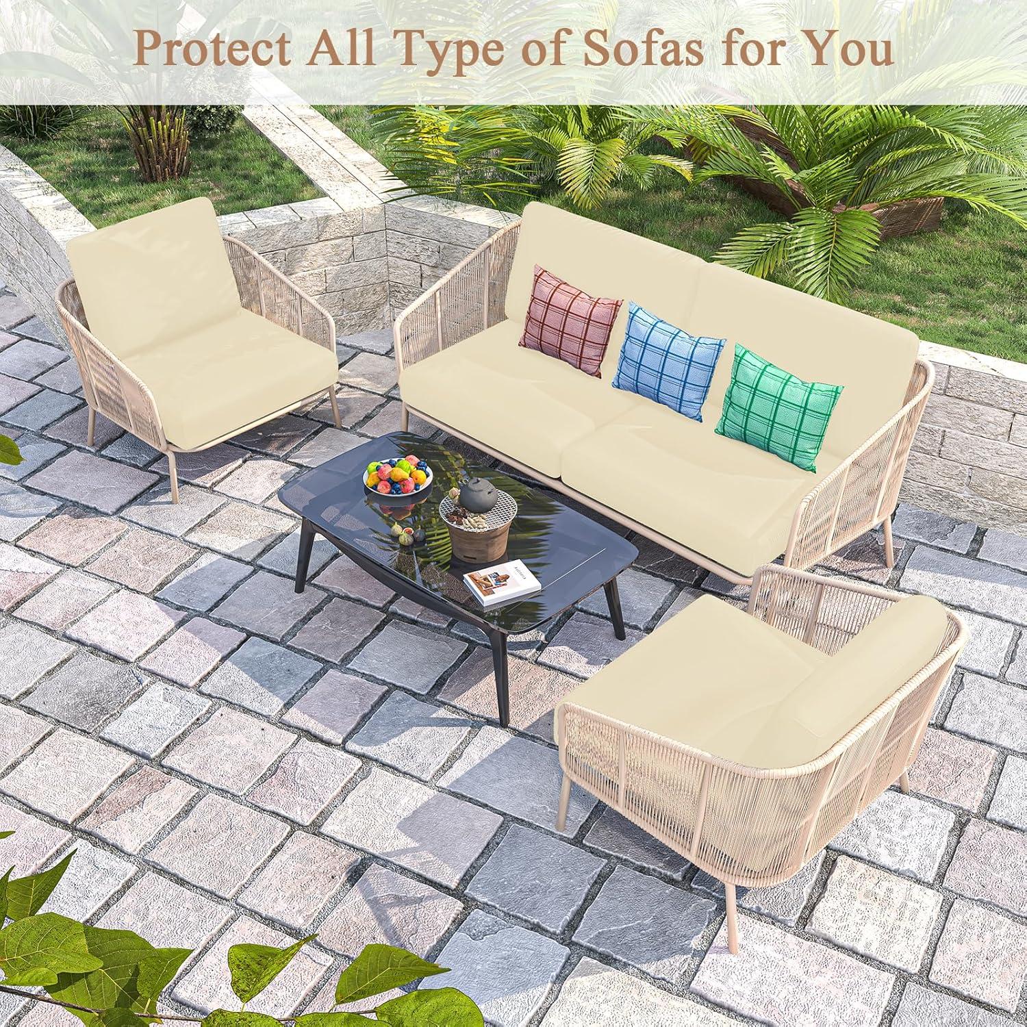 Fundas de Cojines de Patio U'Artlines 8 Piezas Impermeables