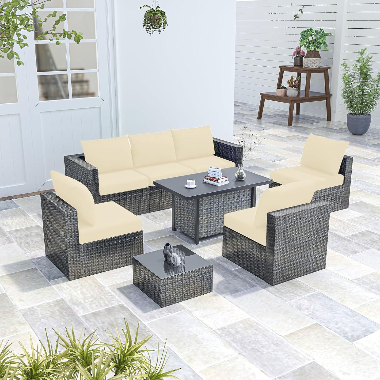 Fundas de Cojines de Patio U'Artlines 8 Piezas Impermeables