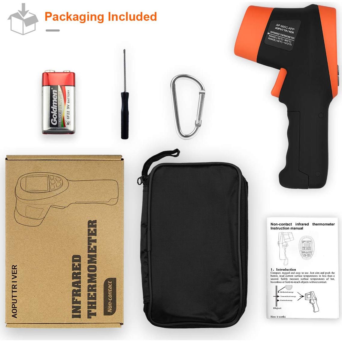 Termómetro Infrarrojo AOPUTTRIVER AP-985C-APP Bluetooth -50°C a 800°C