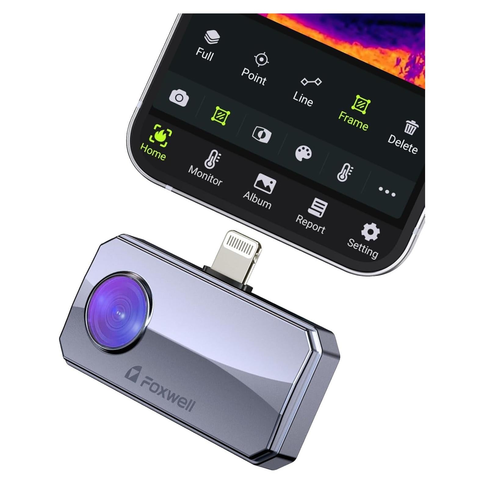 Cámara Térmica FOXWELL RT100 para iPhone y iPad, 256x192