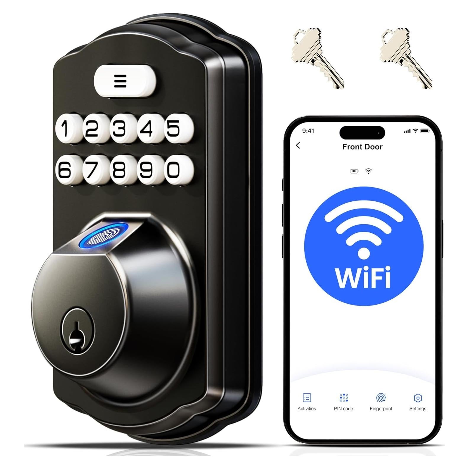 Cerradura Inteligente Veise VE012W WiFi, Control Remoto, Auto-Bloqueo