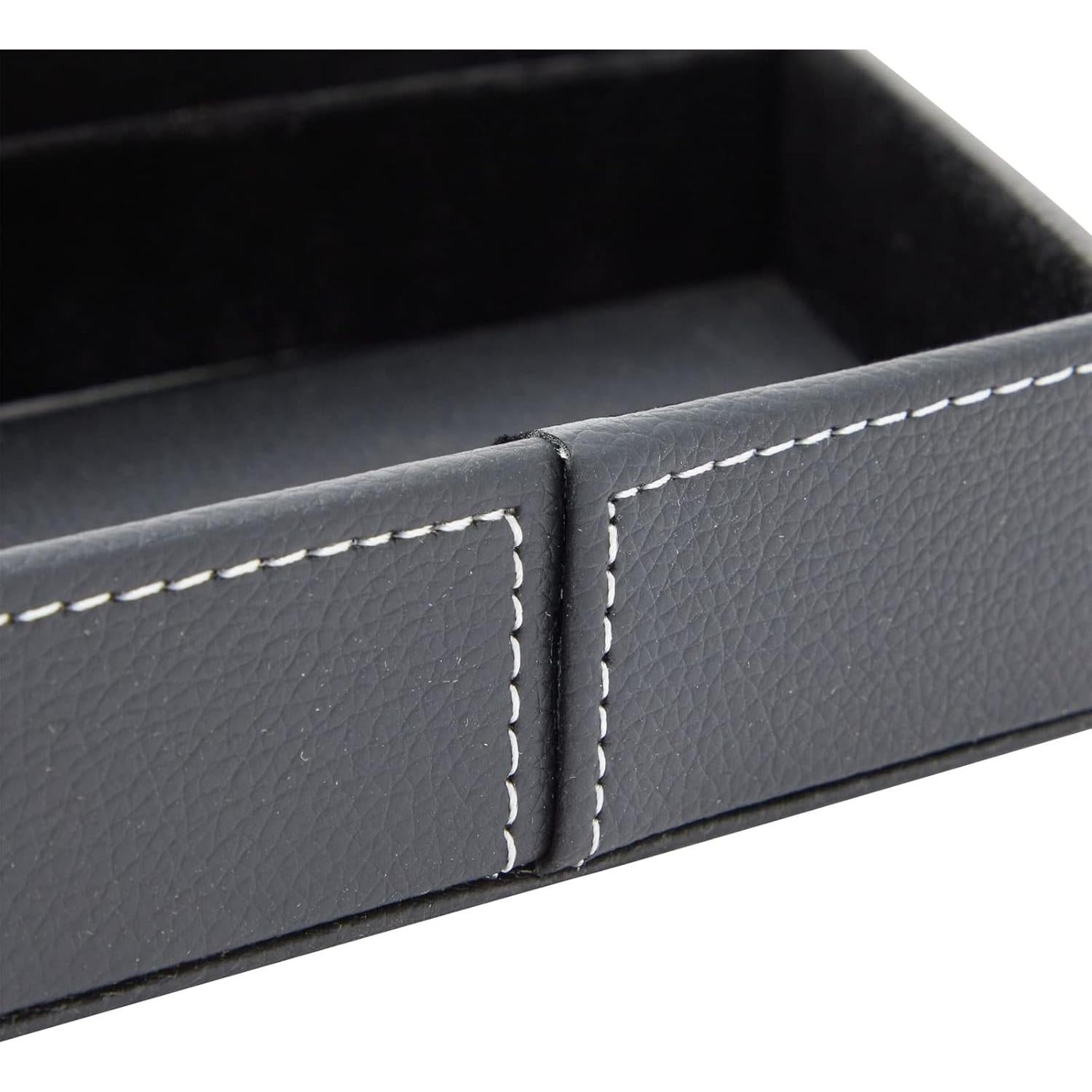 Set de 2 Bandejas de Cuero Sintético Juvale para Hombres