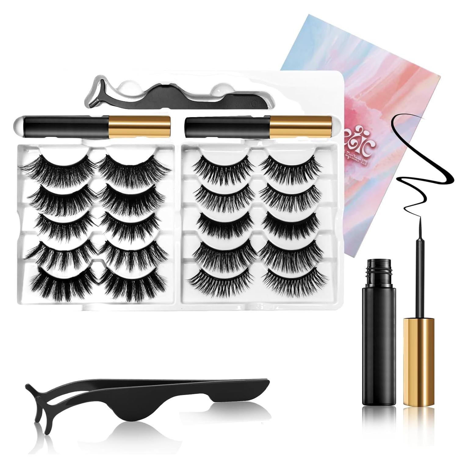 Kit de Pestañas Magnéticas XMGHCK - 10 Pares Reutilizables