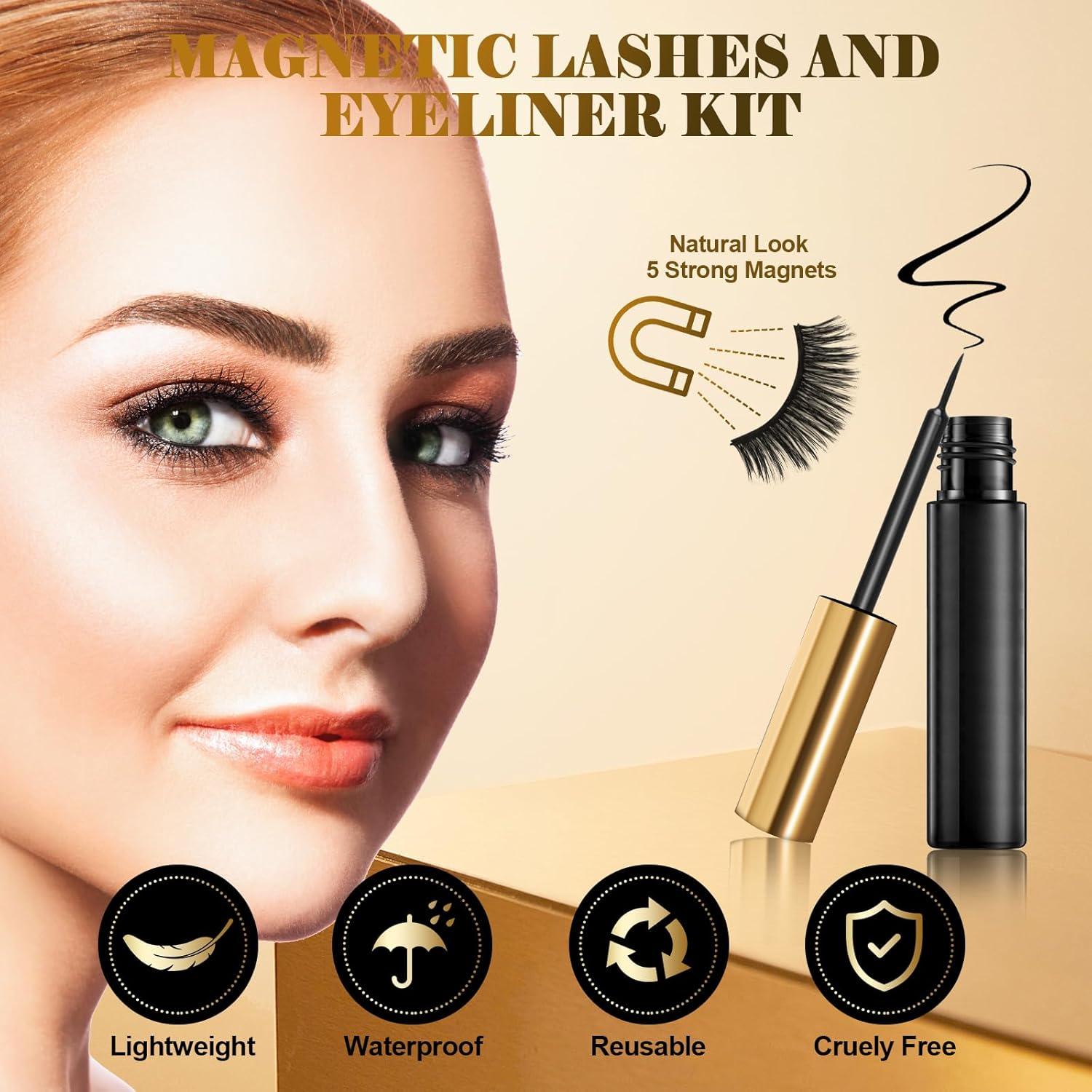 Kit de Pestañas Magnéticas XMGHCK - 10 Pares Reutilizables