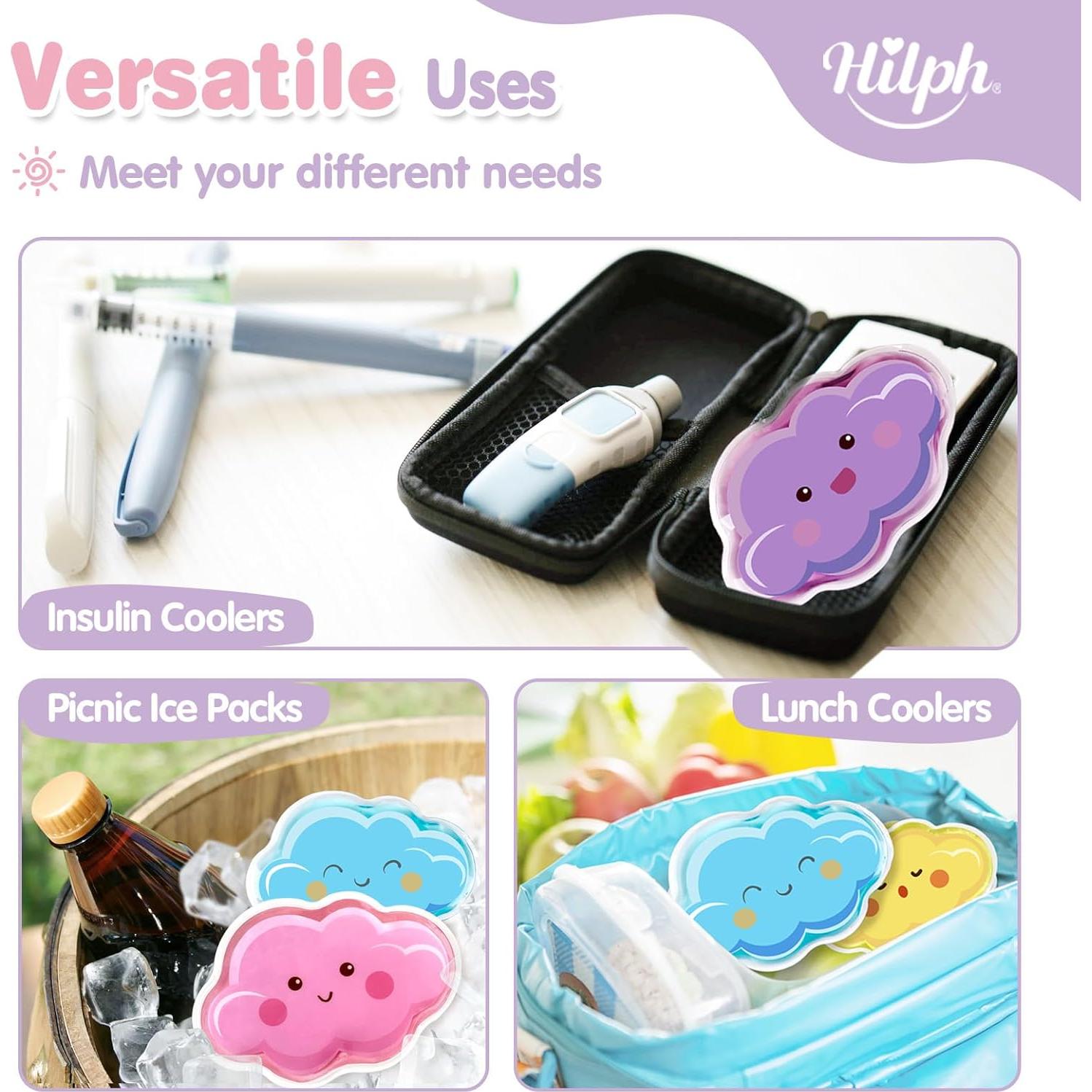 Paquetes de Hielo Reutilizables Hilph para Niños - 4 Unidades