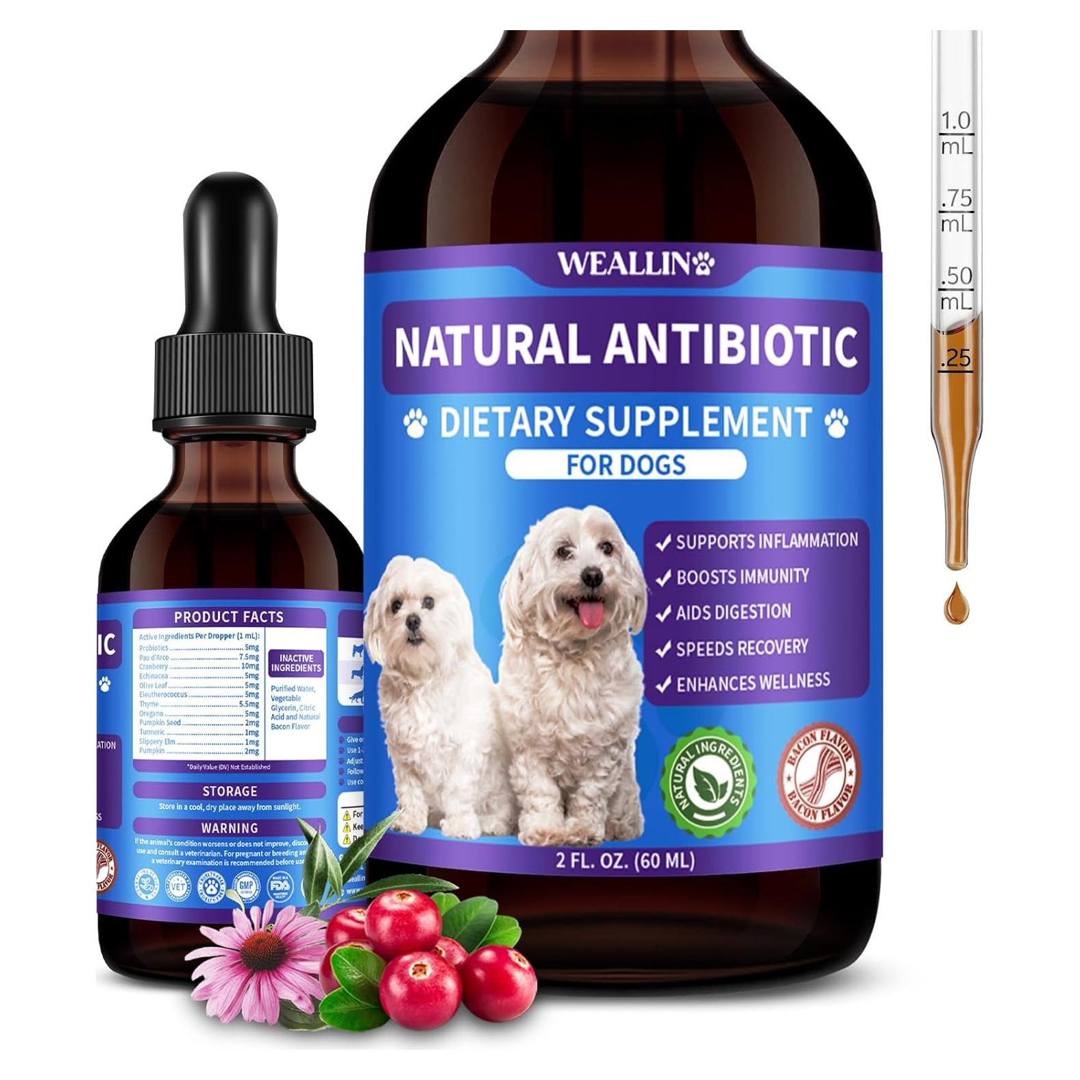 Suplemento Natural para Perros WEALLIN 60ml Sabor Tocino