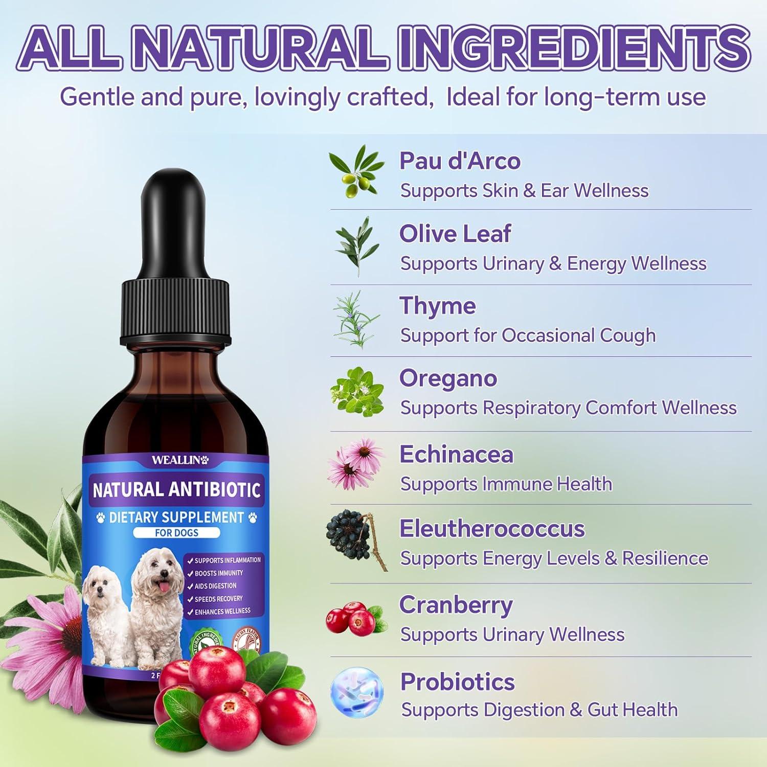 Suplemento Natural para Perros WEALLIN 60ml Sabor Tocino