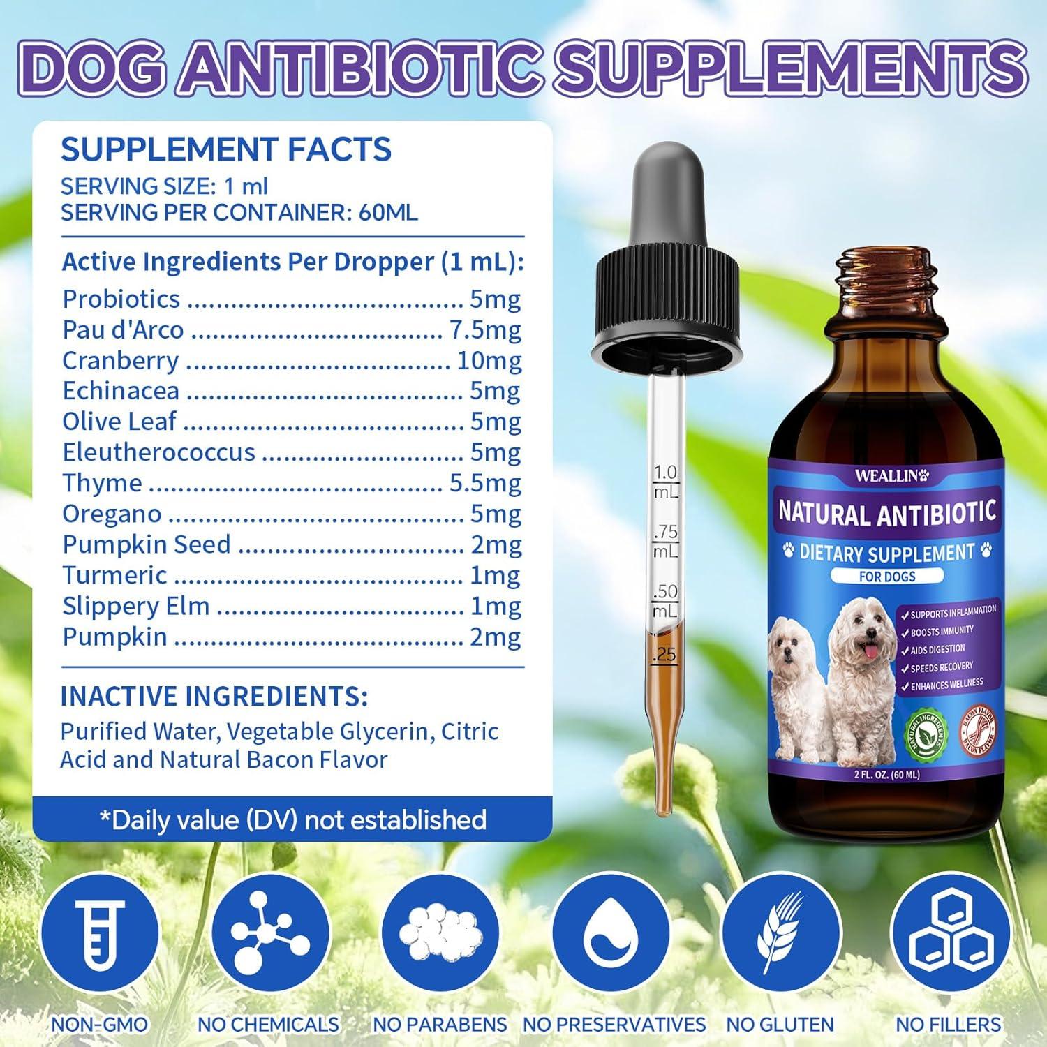 Suplemento Natural para Perros WEALLIN 60ml Sabor Tocino