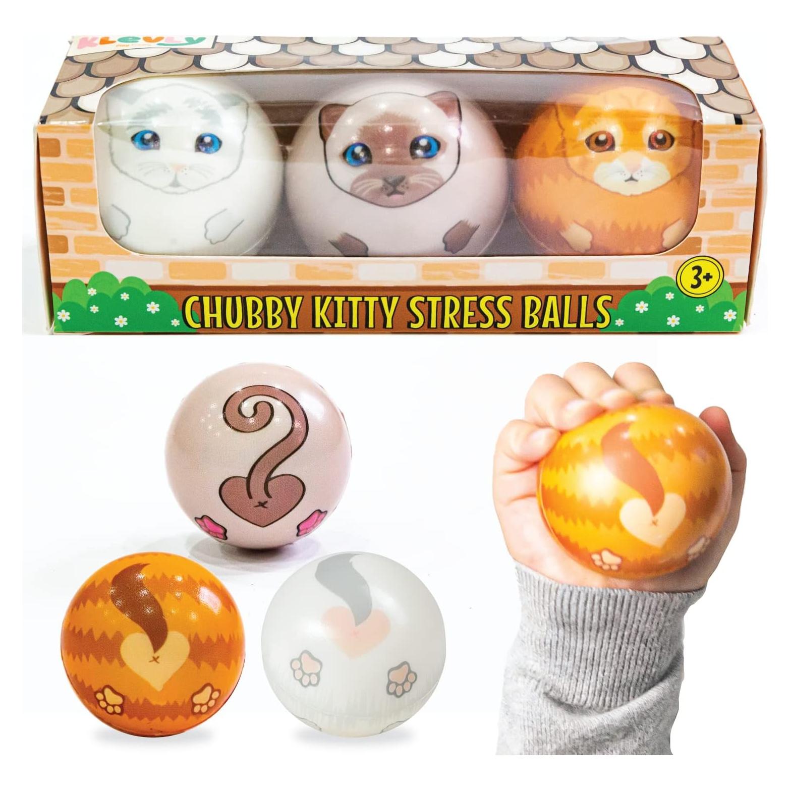 Paquete de 3 Pelotas Antiestrés Klevly para Niños - No Tóxicas