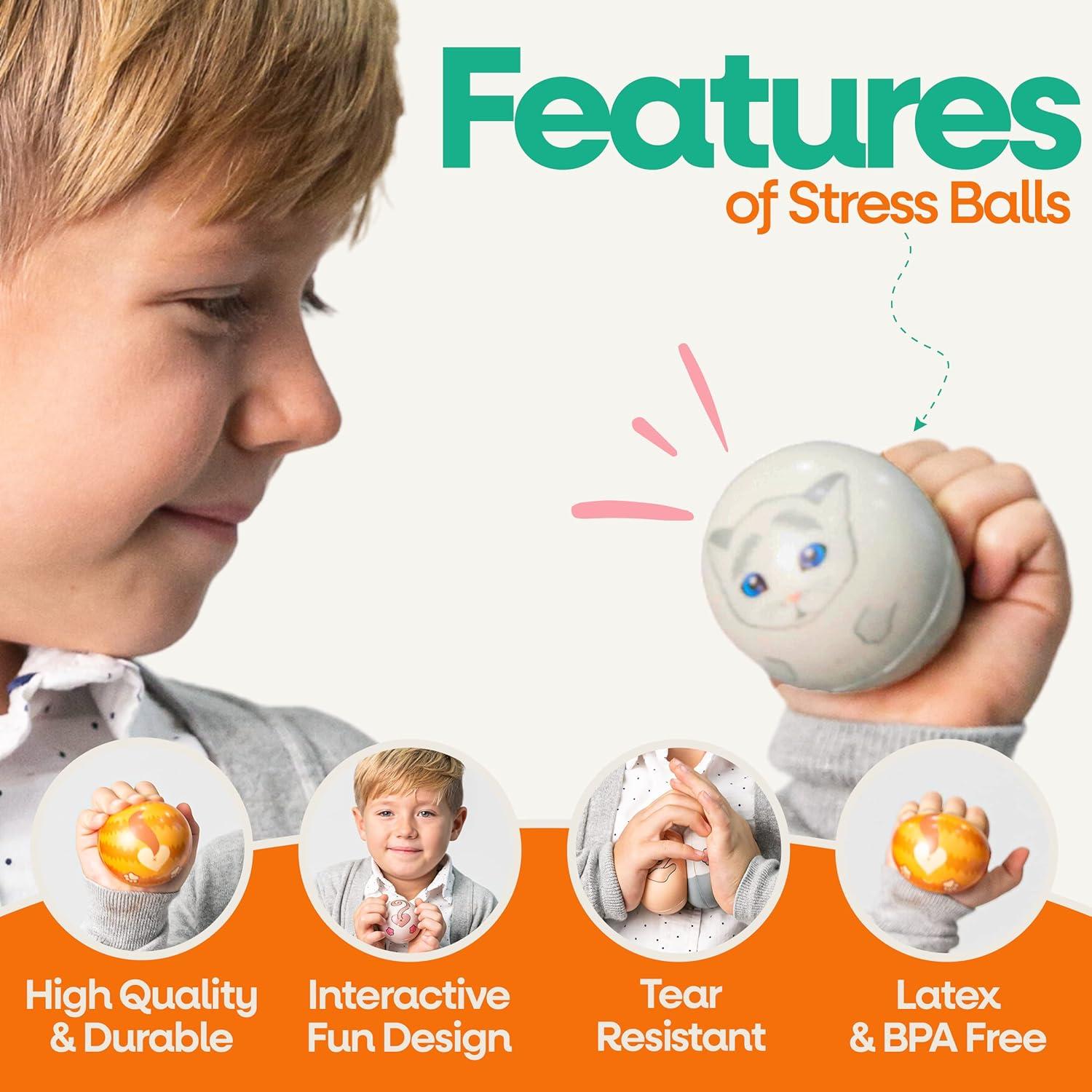 Paquete de 3 Pelotas Antiestrés Klevly para Niños - No Tóxicas